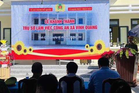 Lễ khánh thành trụ sở Công an xã Vinh Quang, thành phố Kon Tum